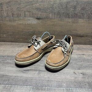 Sperry Top Sider Billfish Tan Leather Boat Shoes Men's Size 10